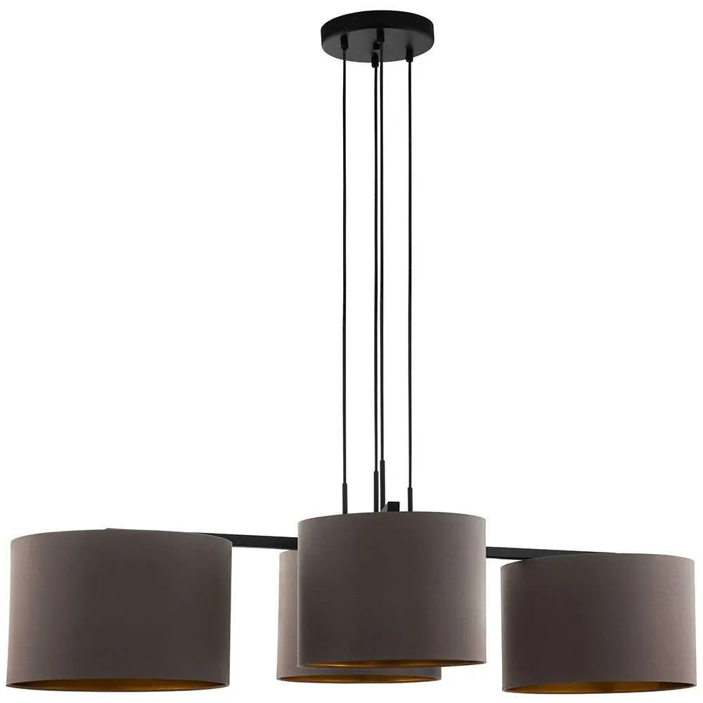 Φωτιστικό Οροφής Honduras 390093 132x73x150cm 4xE27 40W Cappuccino-Gold Eglo Steel,Fabric
