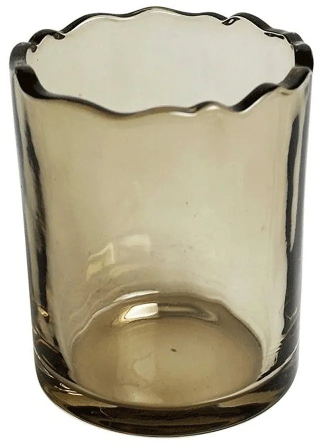 Κηροπήγιο Ρεσώ 00.03.32551 Φ5,2x6,4cm Brown Glass