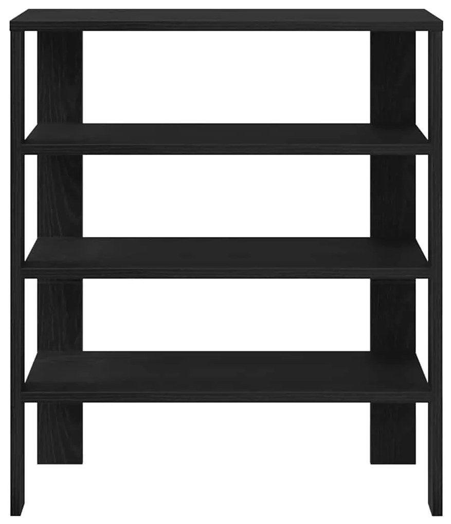 Ράφι παπουτσιών Μαύρο 61x32x70 cm Κατασκευασμένο ξύλο - Μαύρο