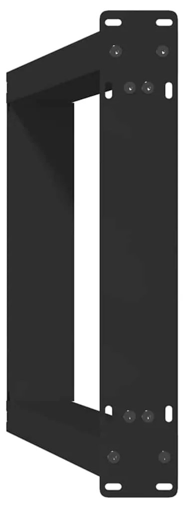 vidaXL Πόδια Κονσόλας σε Σχήμα U 2 τεμ. Μαύρο 28x(72-73) εκ. Ατσάλι