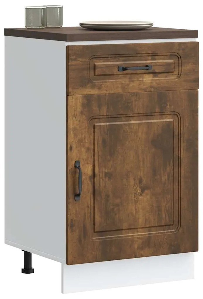 ντουλάπι βάσης κουζίνας Kalmar Καπνιστή δρυς Επεξεργασμένο Ξύλο