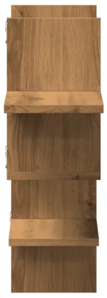 vidaXL Ραφιέρα Τοίχου Αρτισιανή Δρυς 124,5x18x60,5 εκ. Επεξ. Ξύλο