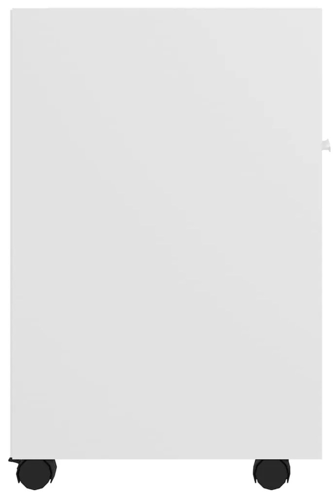 vidaXL Βοηθητικό Ντουλάπι με Τροχούς Λευκό 33x38x60 εκ. Επεξ. Ξύλο