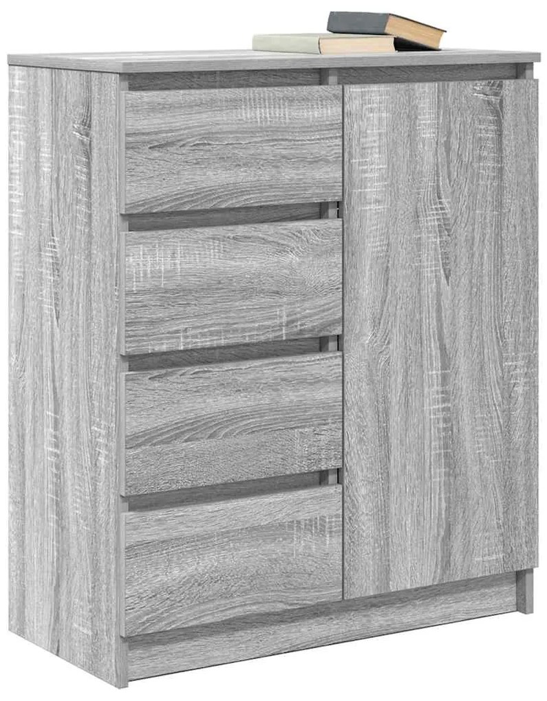 Συρταριέρα με Συρτάρια Γκρι Sonoma 71x35x84 εκ. από Επεξ. Ξύλο - Γκρι