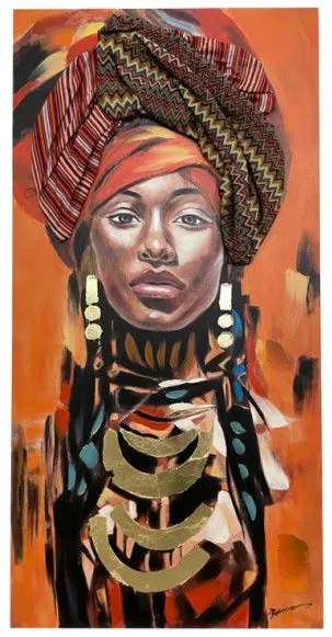 Πίνακας Σε Καμβά Afro Inart 70X3X140 εκ 301-000005 301-000005