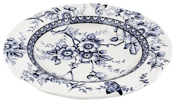 Πιάτο Βαθύ Stoneware Λευκό-Μπλε Tif-Blue Oriana Ferelli 24εκ. PS00310224