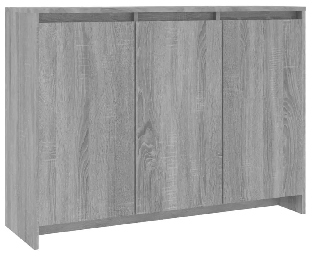 vidaXL Μπουφές Γκρι Sonoma 102x33x75 εκ. από Επεξεργασμένο Ξύλο