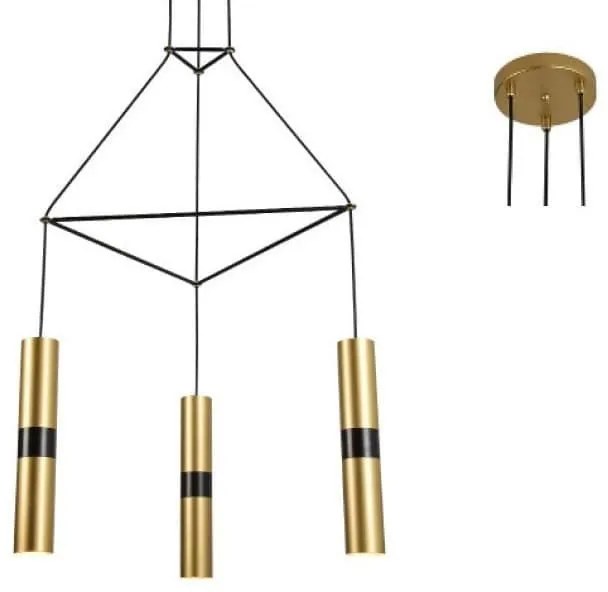Φωτιστικό Οροφής HM853P56BR 3XGU10 56X49XH150 Brass Aca Decor Metal