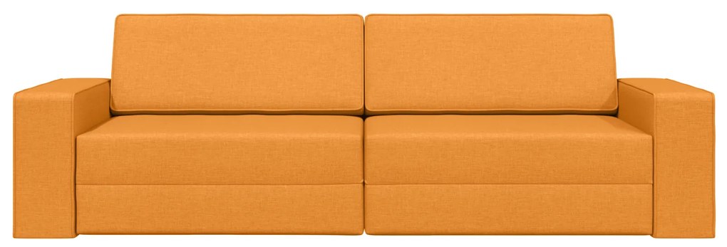 vidaXL Καναπές Κρεβάτι 2-σε-1 Σκούρα Κίτρινη 245x150x60.5 cm Ύφασμα