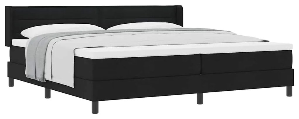 vidaXL Κρεβάτι box spring με στρώμα με στρώμα Μαύρο 200 x 200 cm