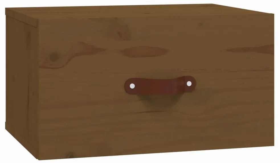 vidaXL Κομοδίνo Επιτοίχιo Καφέ Μελί 40 x 29,5 x 22 εκ.