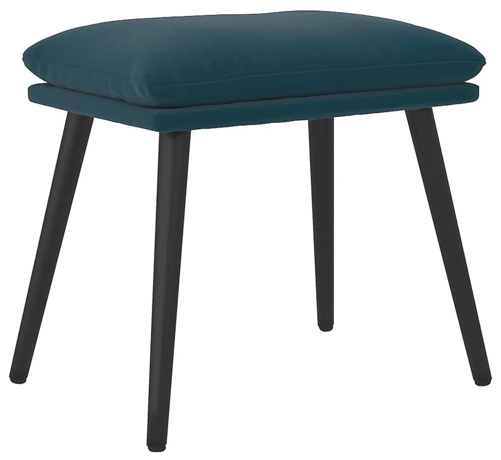 vidaXL Υποπόδιο Μπλε 45 x 29,5 x 39 εκ. Βελούδινο