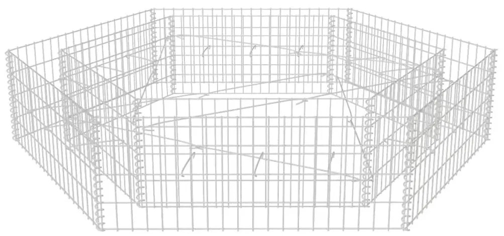 vidaXL Συρματοκιβώτιο - Γλάστρα Υπερυψωμένη Εξάγωνη 200 x 173 x 40 εκ.