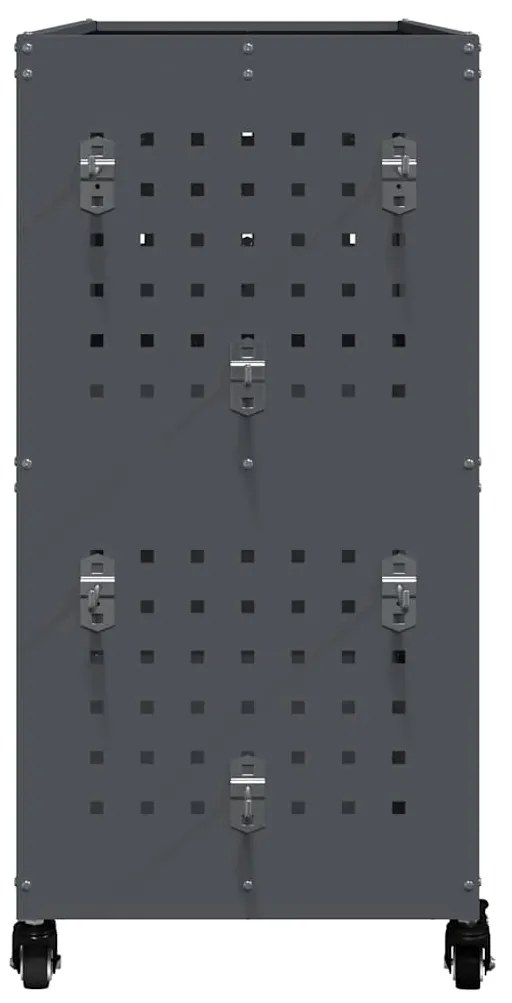 vidaXL Καρότσι εργαλείων με ράφι Ανθρακί 75 x 35 x 73 εκ. Κρύα χάλυβας