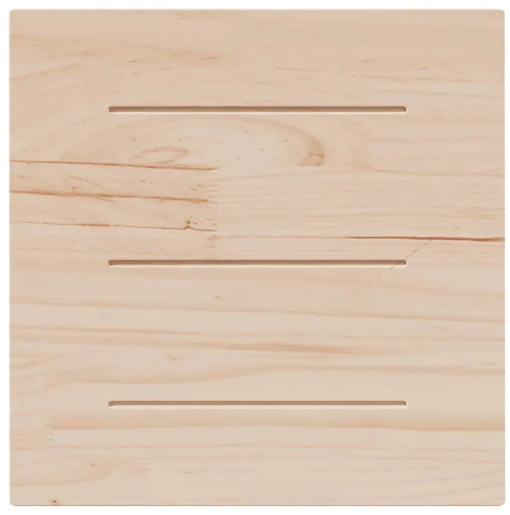 vidaXL Επιφάνεια Τραπεζιού Τετράγωνη Λευκή 50x50x2,5 εκ. Μασίφ Πεύκο