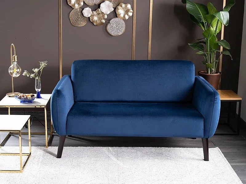 Καναπές ELSA 145x75x80cm velvet navy Bluvel 86 / wenge DIOMMI ELSAVGW