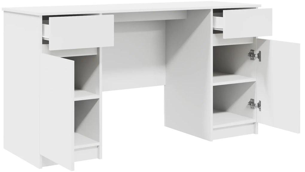 vidaXL γραφείο Λευκό 140x49x76 εκ Επεξεργασμένο ξύλο