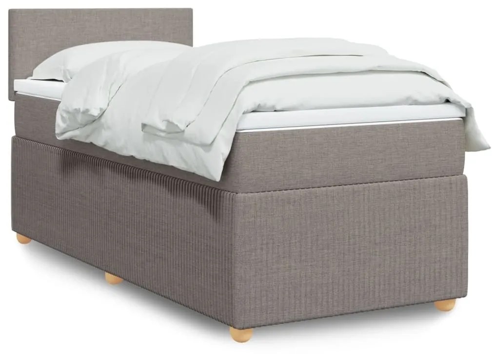 ΚΡΕΒΑΤΙ BOXSPRING ΜΕ ΣΤΡΩΜΑ TAUPE 100 X 200 ΕΚ. ΥΦΑΣΜΑΤΙΝΟ 3289664