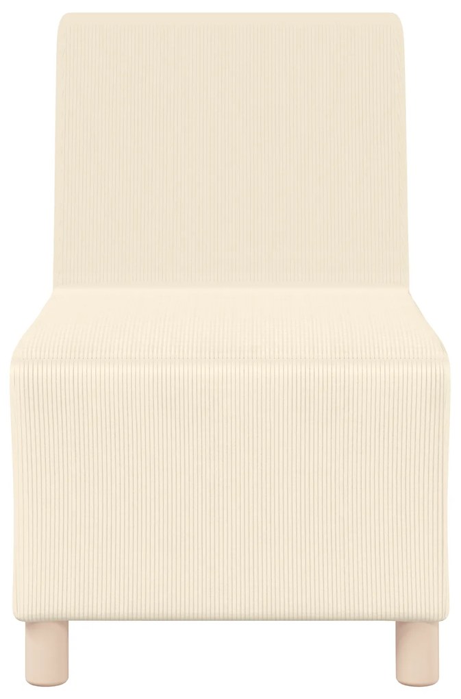 vidaXL Καθίσμα Σαλονιού 2 pcs Κρεμ 55 x 74 x 82 εκ. Βελούδο