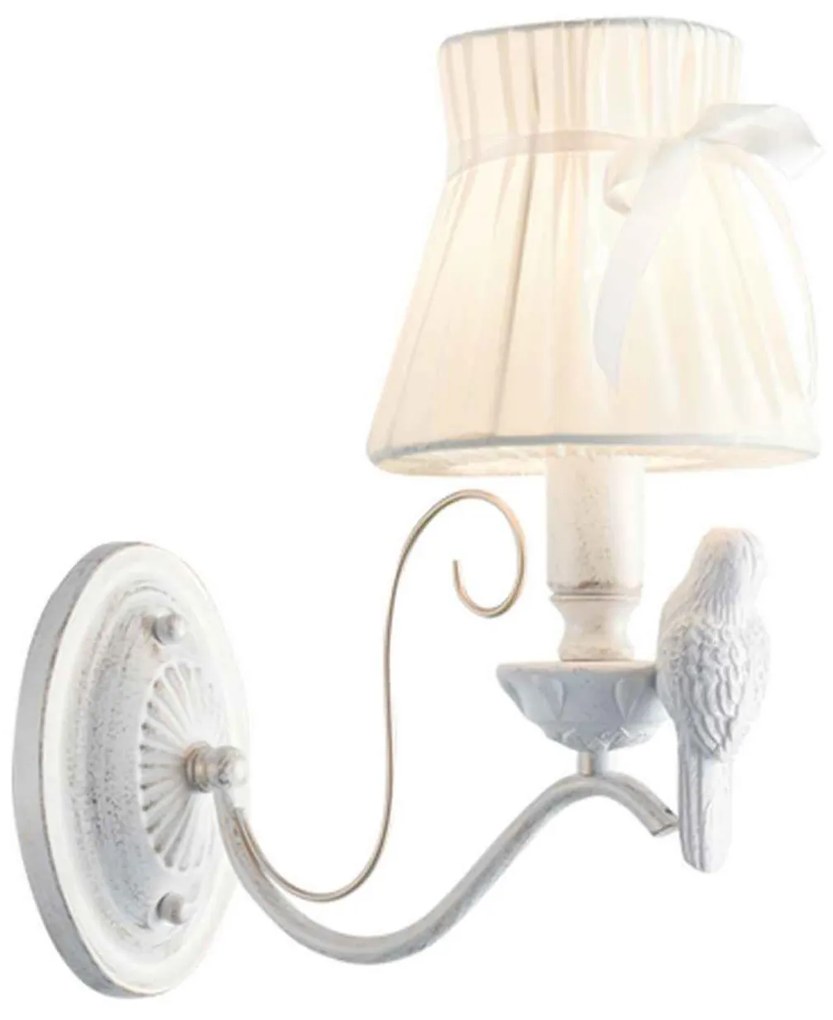 Φωτιστικό Τοίχου EG166081WW Beige Metal, Fabric
