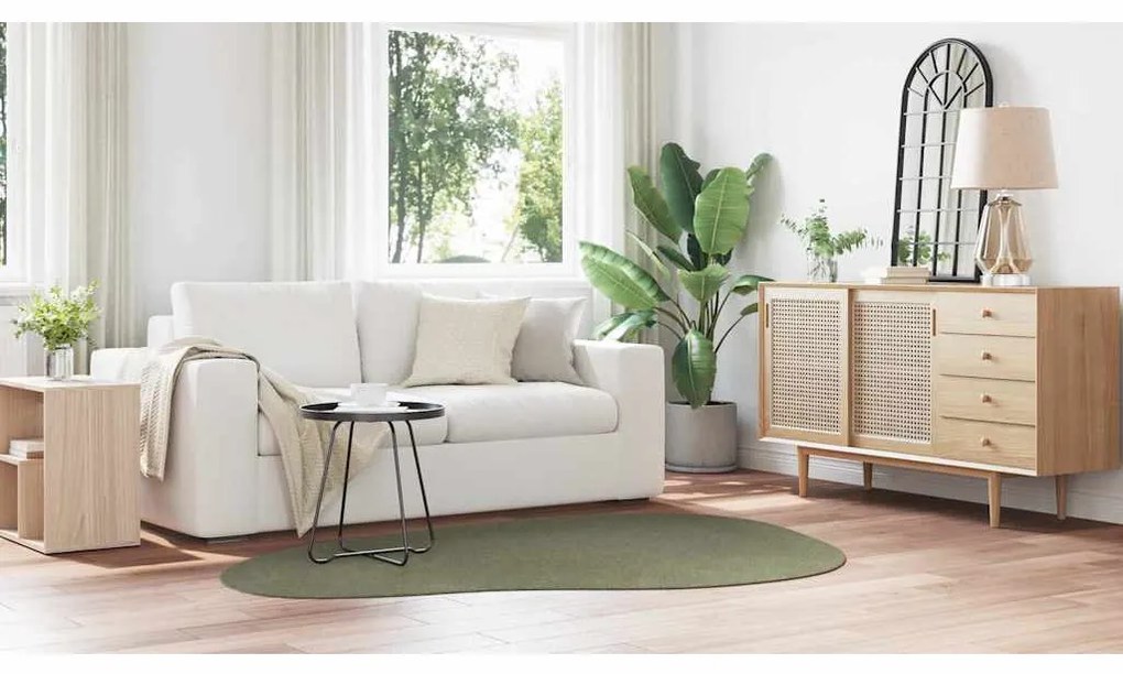 vidaXL Χαλί Δασικό Πράσινο 140 x 200 cm Πολυεστέρας