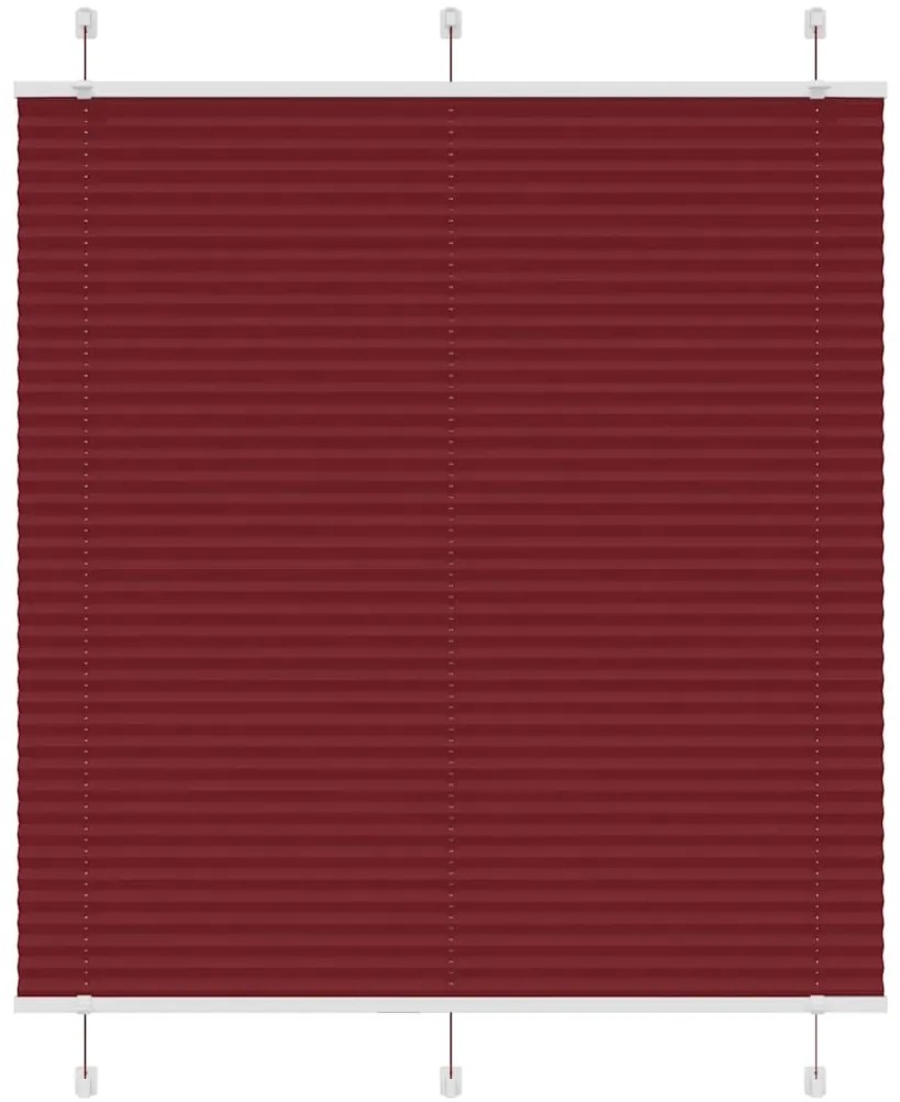vidaXL Πλισέ περσίδα Μπορντό κόκκινο 115x150 cm Πλάτος υφάσματος