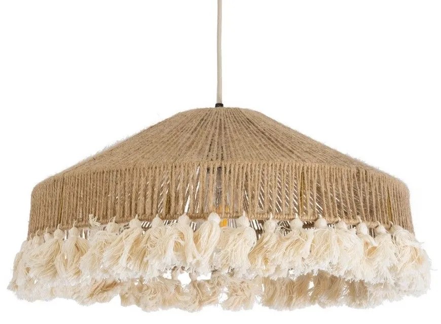 Φωτιστικό Οροφής Κρεμαστό Mazu 02098 Boho 1xE27 IP20 50x25cm Beige-White GloboStar