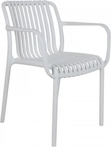 MODA Πολυθρόνα Στοιβαζόμενη PP - UV Άσπρο Ε3800,1