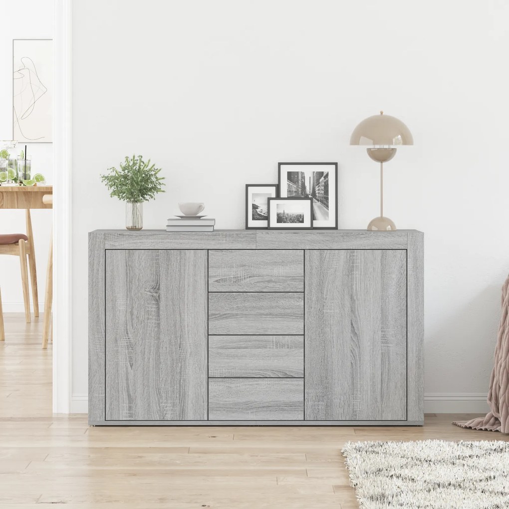 vidaXL Πλαϊνό γραφείο Γκρι sonoma 120 x 36 x 69 εκ Επεξεργασμένο ξύλο