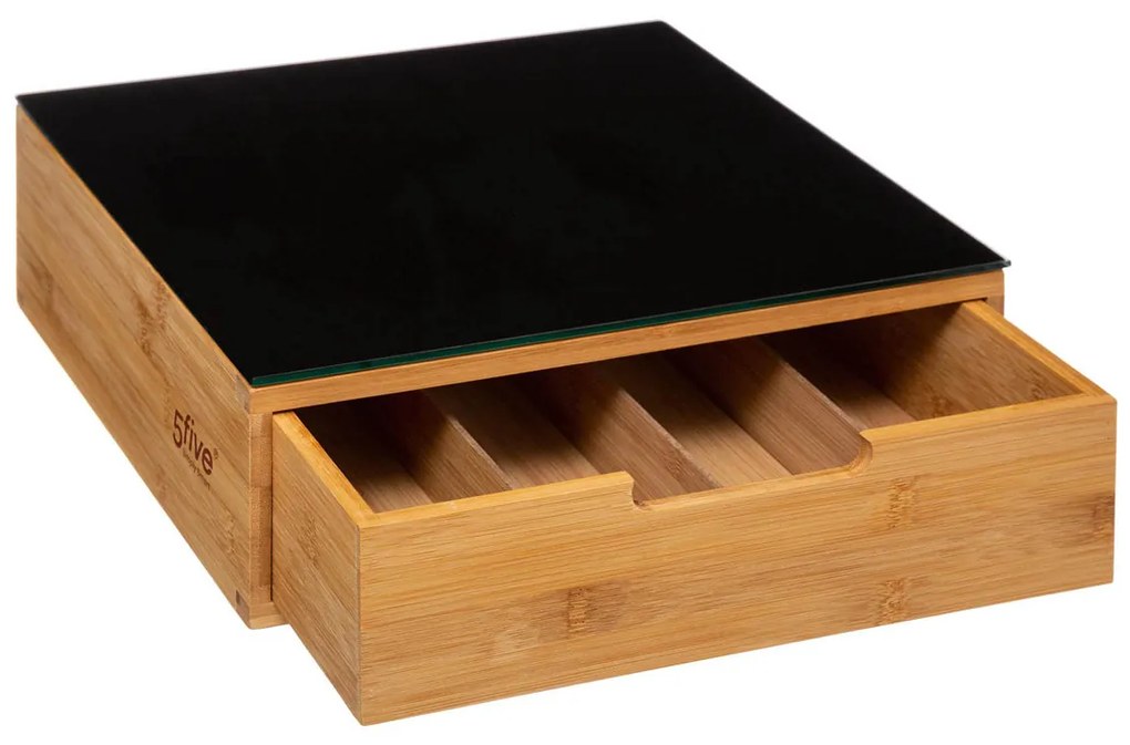 Θήκη Για Κάψουλες Καφέ (30x30x10) F-V Black Bamboo 167753