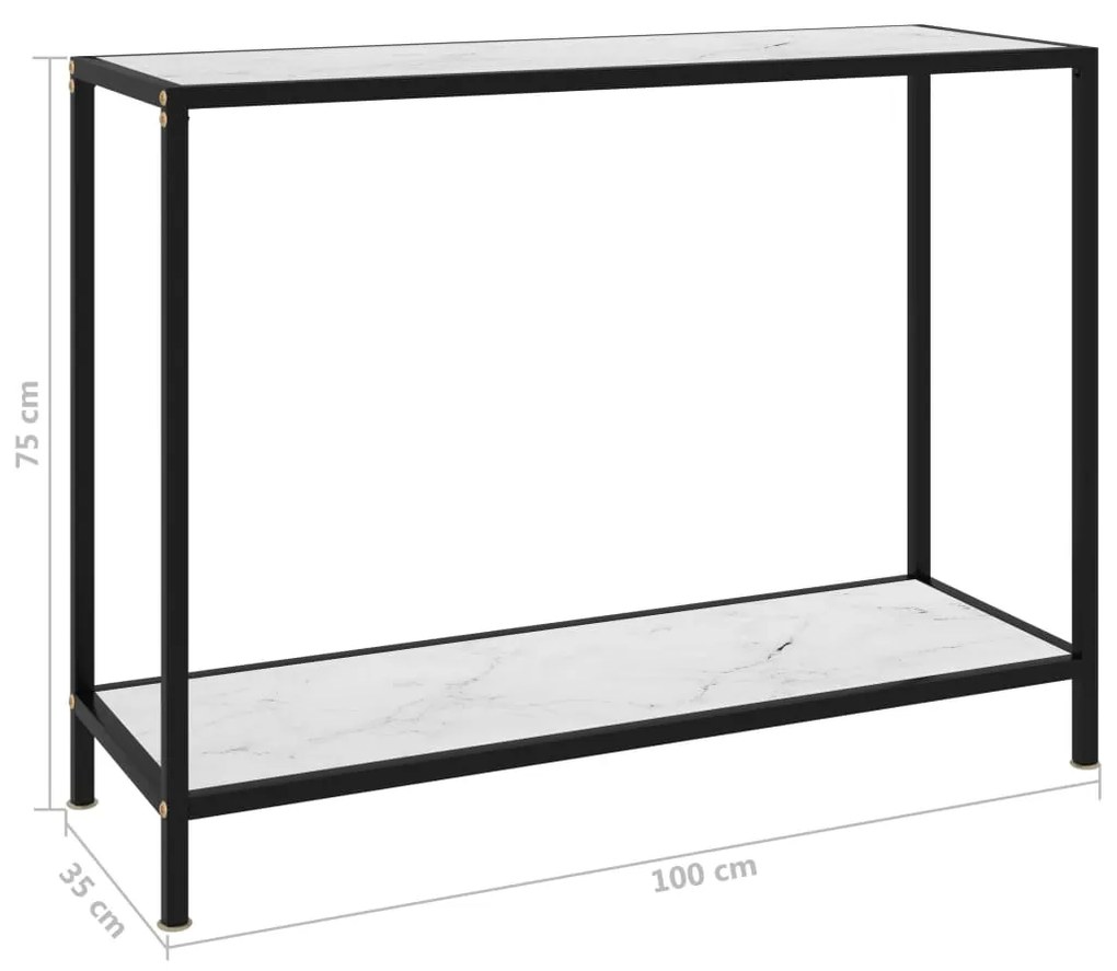 ΤΡΑΠΕΖΙ ΚΟΝΣΟΛΑ ΛΕΥΚΟ 100 X 35 X 75 ΕΚ. ΑΠΟ ΨΗΜΕΝΟ ΓΥΑΛΙ 322837