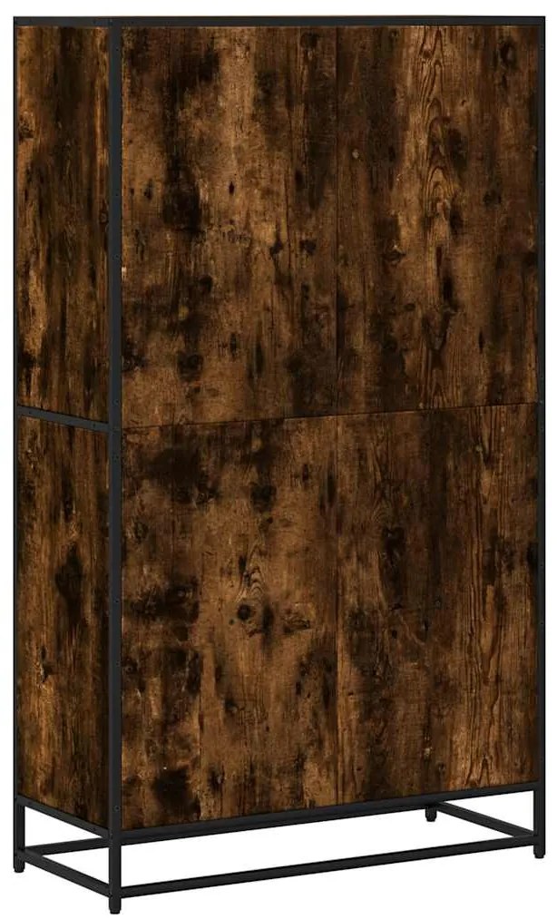 Βιβλιοθήκη καπνιστή βελανιδιά 80,5x35x139 cm Ξύλινη κατασκευή - Καφέ