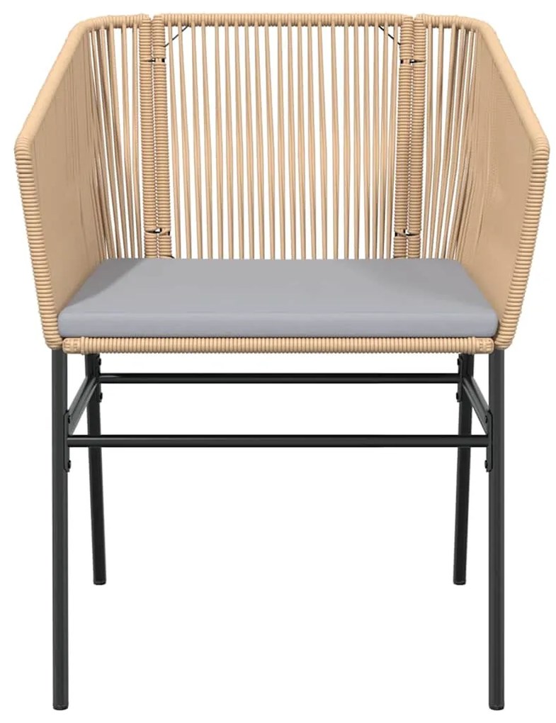 vidaXL Σετ Τραπεζαρίας Κήπου 9 τεμ. Καφέ Συνθ.Ρατάν/Γυαλί με Μαξιλάρια