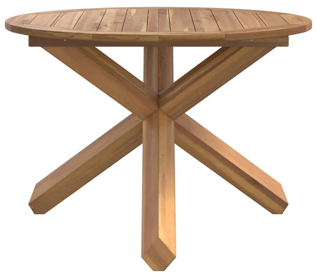 vidaXL Τραπέζι Κήπου Ø109x74 εκ. από Μασίφ Ξύλο Teak