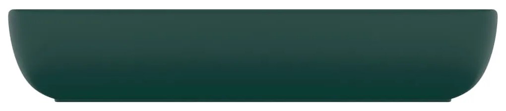 vidaXL Νιπτήρας Πολυτελής Ορθογώνιος Σκ. Πράσινο Ματ 71x38εκ Κεραμικός