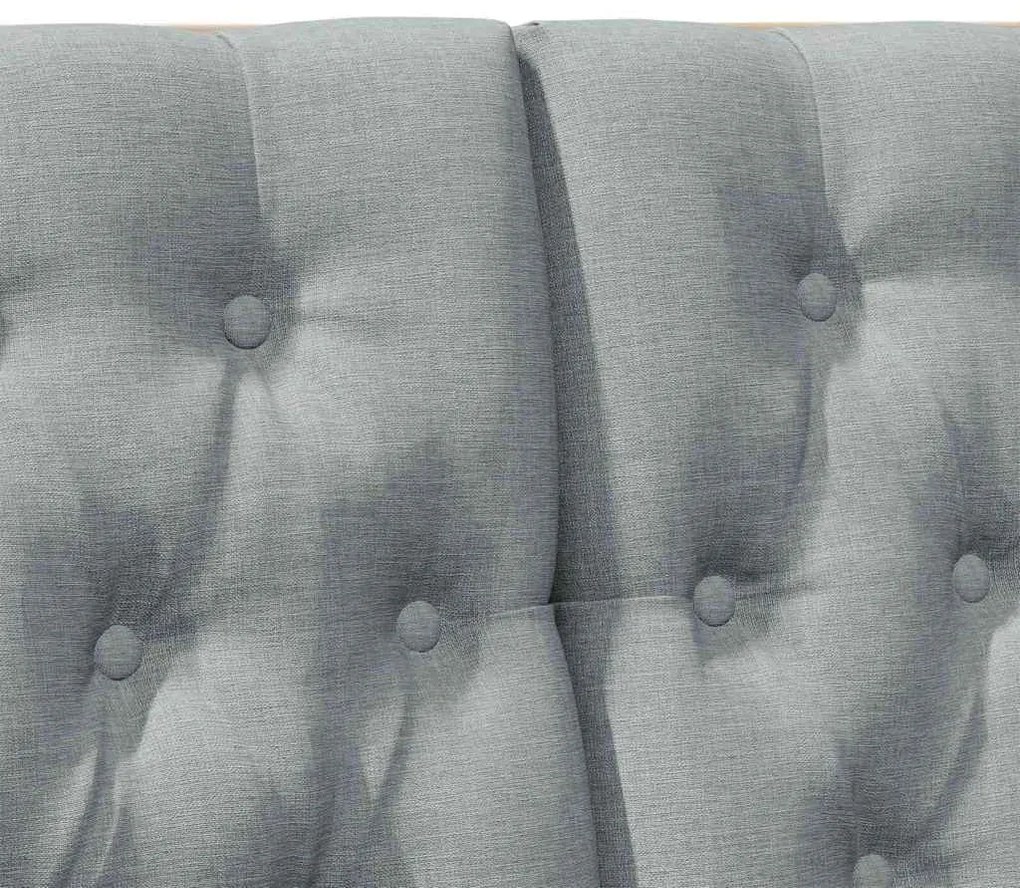 vidaXL Ταπετσαρισμένο κεφαλάρι Ανοιχτό γκρι 120 cm