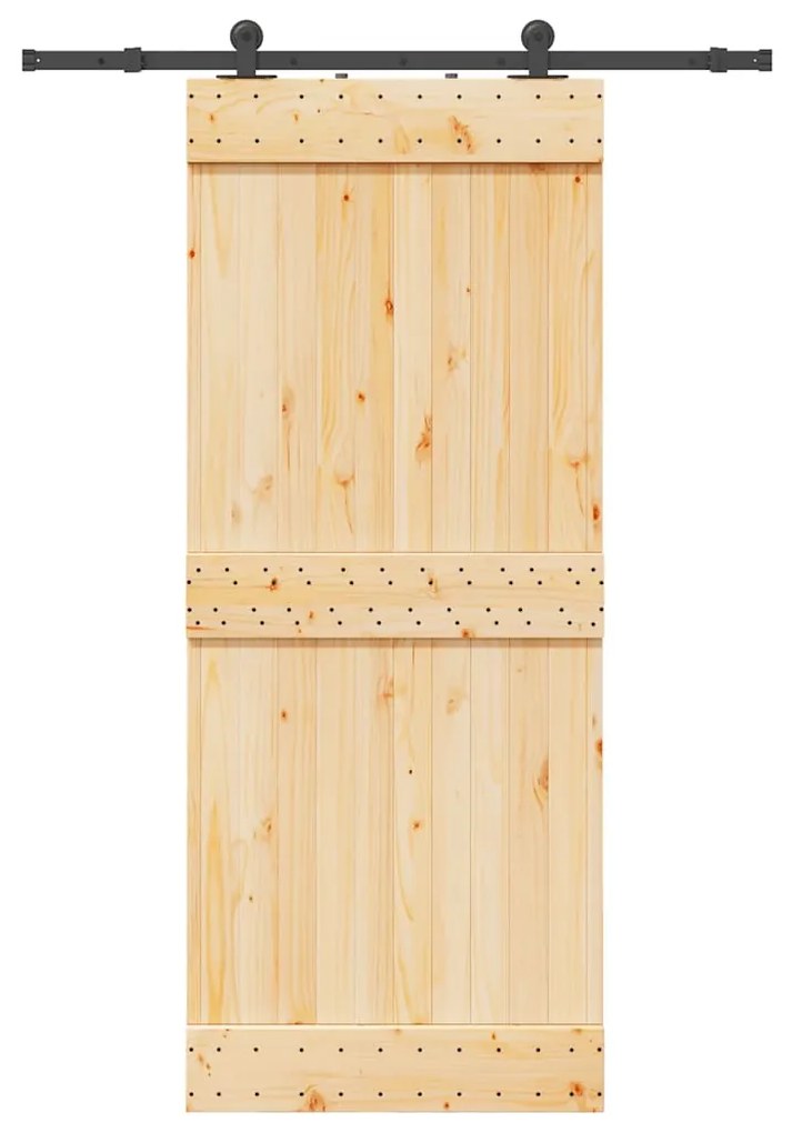 Συρόμενη Μεσόπορτα με Μηχανισμό 85 x 210 εκ. Μασίφ Ξύλο Πεύκου