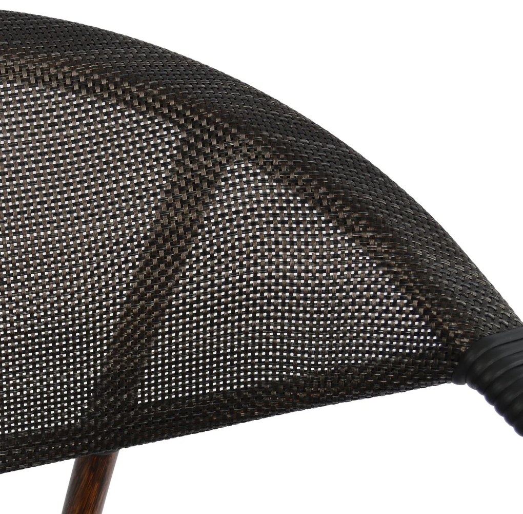 Καρέκλα - Πολυθρόνα CLAY C5025 Αλουμινίου Bamboo Look Καφέ με Textline 60,5x59x81 εκ. 60.5x59x81 εκ.