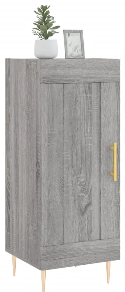 vidaXL Ντουλάπι Γκρι Sonoma 34,5x34x90 εκ. από Επεξεργασμένο Ξύλο