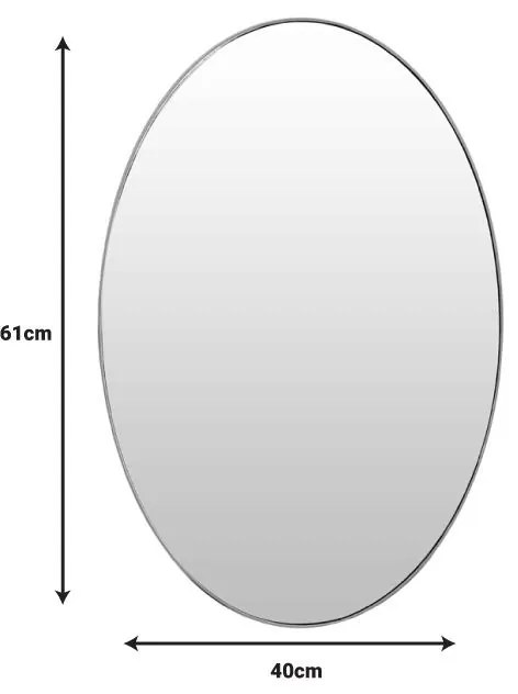 Καθρέπτης Eggo Inart σε χρυσή απόχρωση 61x40.6x0.9εκ 61x40.6x0.9 εκ.