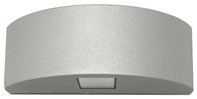 Adeleq Led Φωτιστικό Μονό Ημικύκλιο Επίτοιχο Αλουμινίου 1.6W Ψυχρό Γκρι 9-7015660