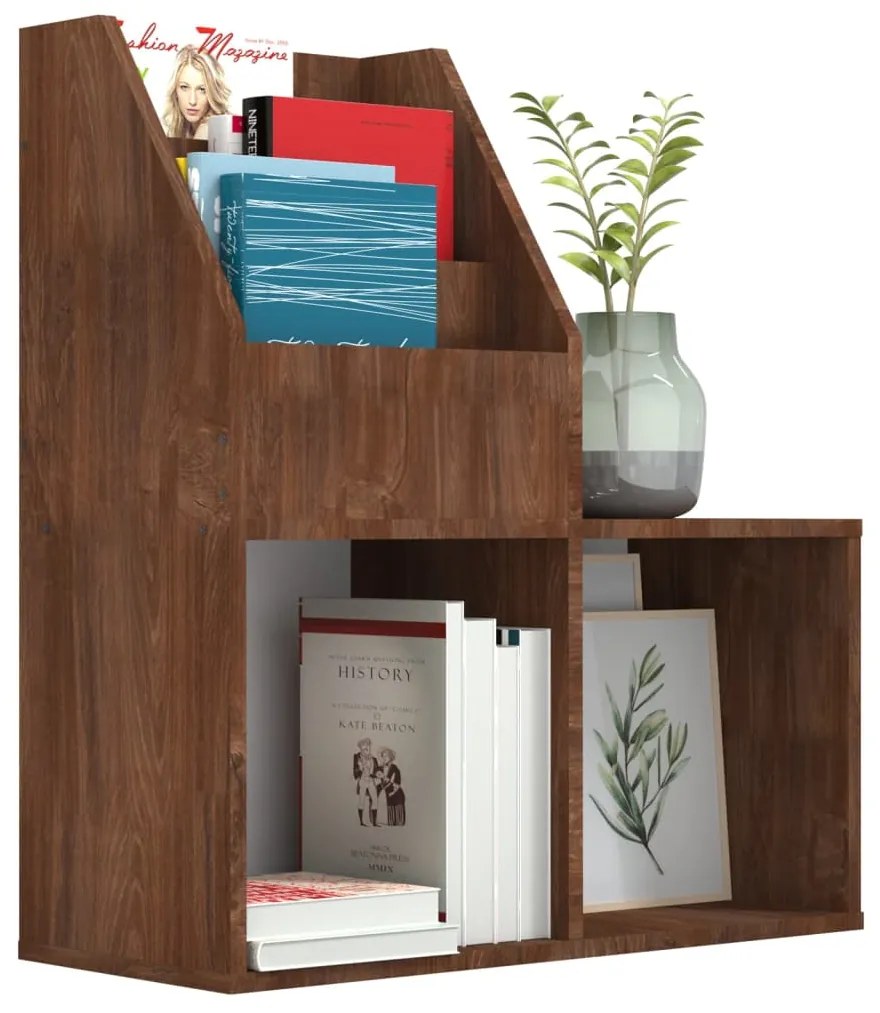 vidaXL Παιδικό Ράφι Περιοδικών Καφέ Δρυς 71x30x78,5 εκ. Επεξεργ. ξύλο