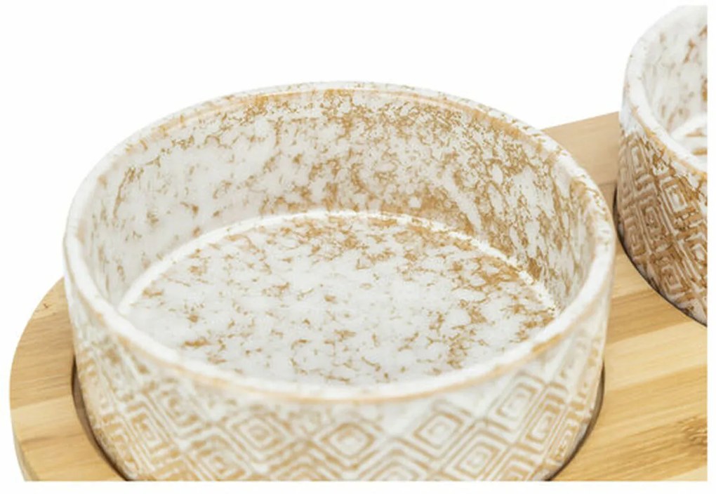 Ταΐστρα σκύλων Trixie Λευκό Ανοιχτό καφέ Bamboo