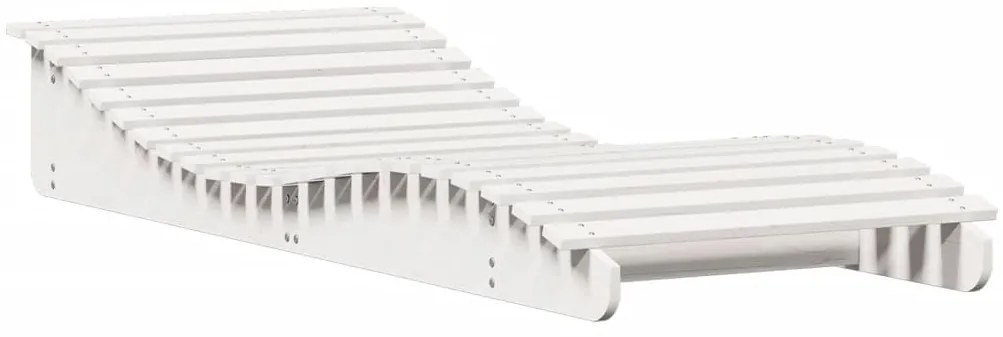 vidaXL Ξαπλώστρα Λευκό 205x80x31,5 εκ. από Μασίφ Ξύλο Πεύκου