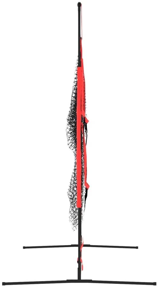 vidaXL Φορητό Δίχτυ Μπέιζμπολ Μαύρο/Κόκκινο 183x105x183 εκ Πολυεστέρας