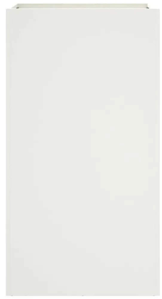 vidaXL Ζαρντινιέρα Λευκή 42x38x75 εκ. από Χάλυβα Ψυχρής Έλασης