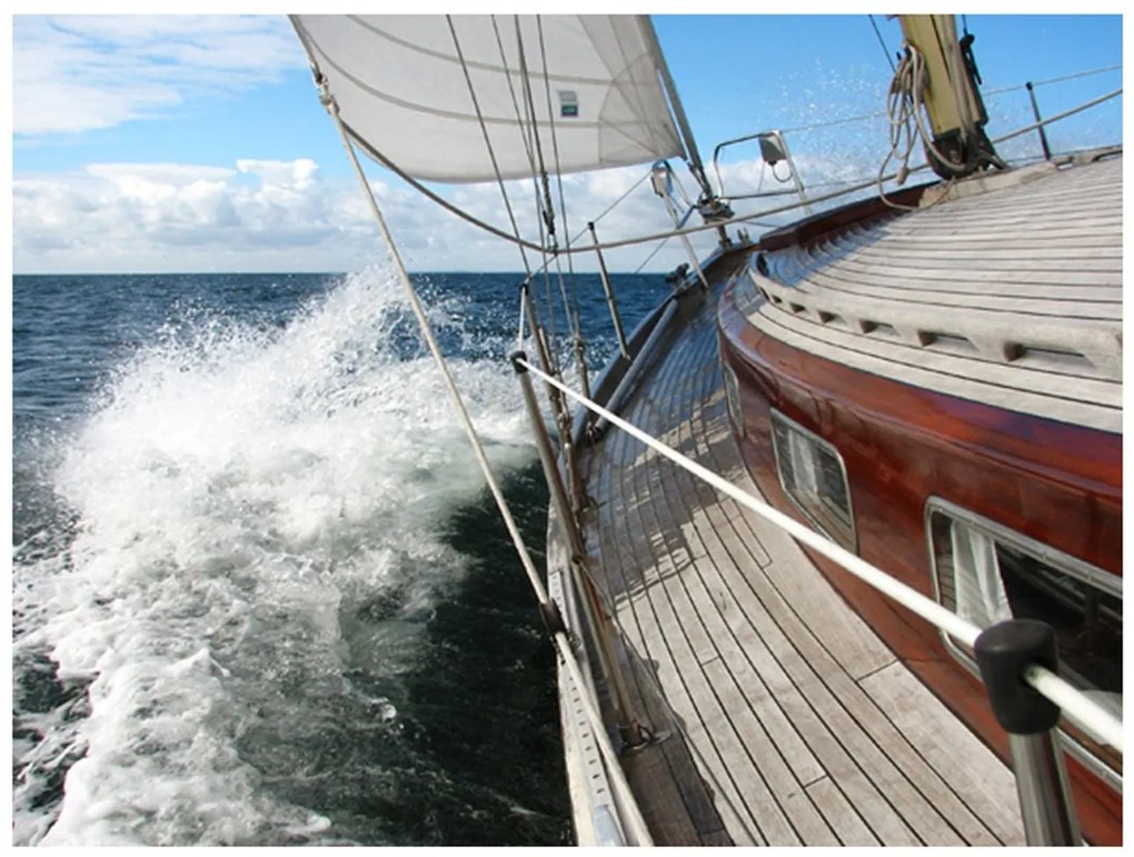 Φωτοταπετσαρία - A boat in the sea 400x309