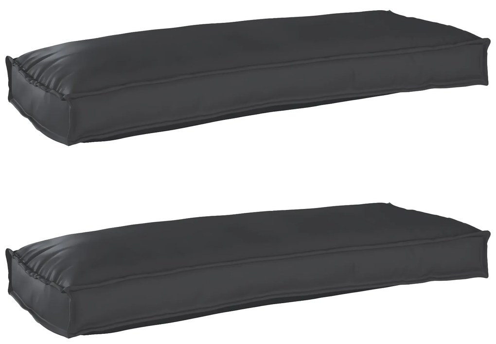 vidaXL Σετ Μαξιλαριών Πάγου 2 pcs Μαύρο 100 x 40 x 8 εκ Ύφασμα Oxford