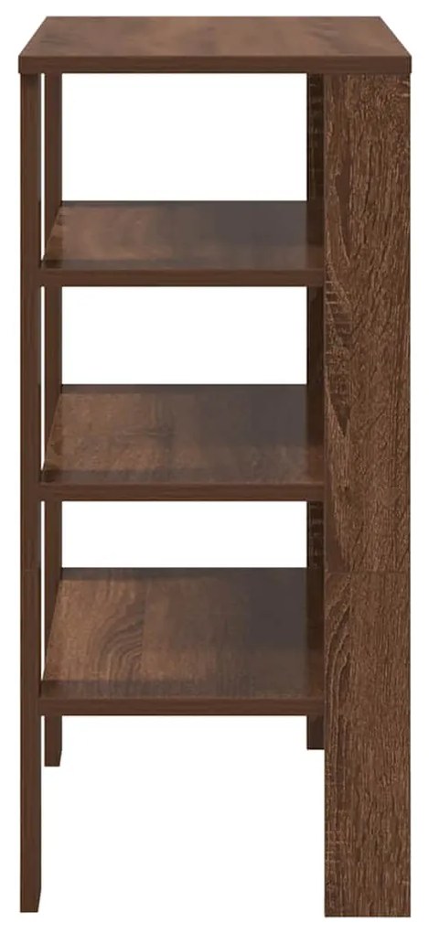 vidaXL Ράφι παπουτσιών καφέ δρυς 61x32x70 cm Κατασκευασμένο ξύλο