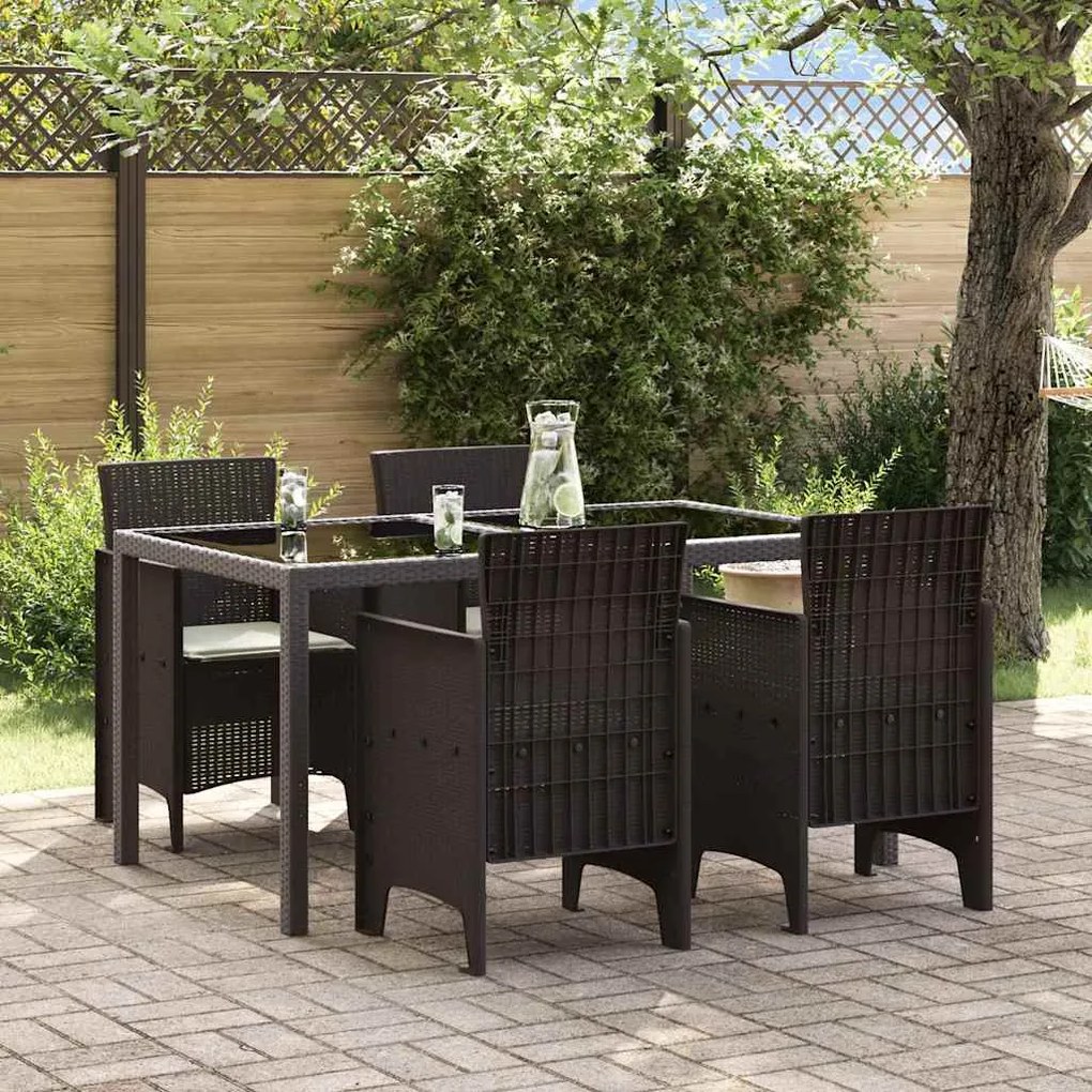 vidaXL Καρέκλες Κήπου 4 pcs Καφέ 53 x 49 x 85 εκ. Πλαστικό